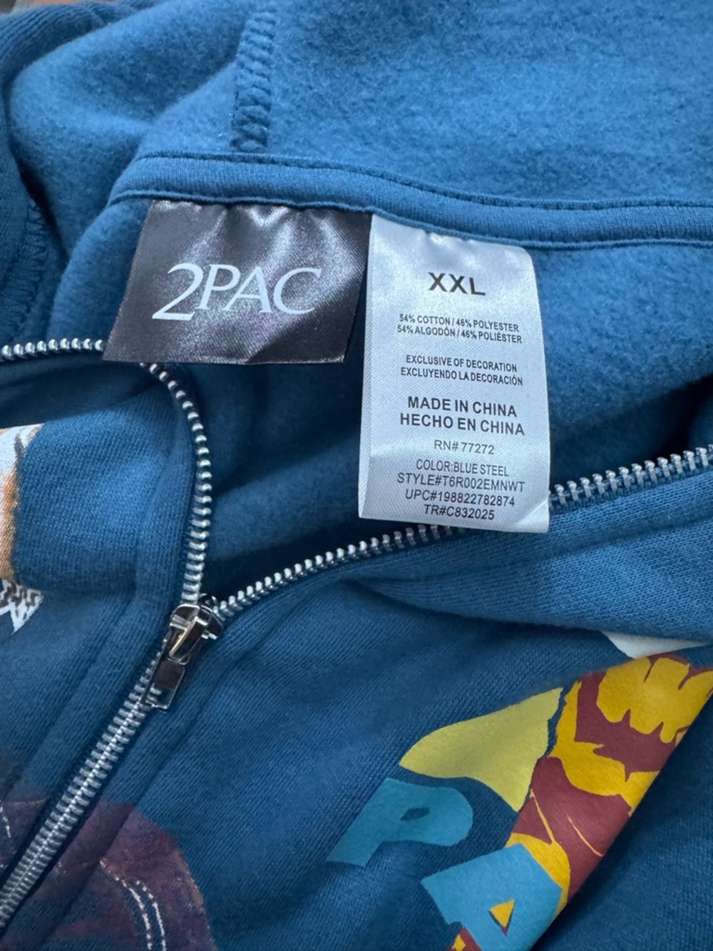 Tupac Shakur Men's Hooded Sweatshirt - Picture 8 of 8